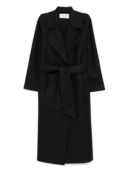 Grey belted virgin wool coat Harris wharf london - women